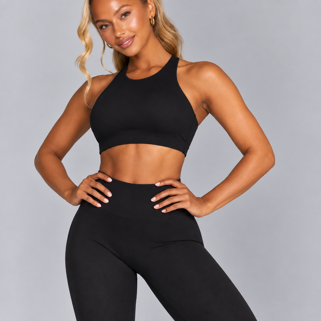 High-Waisted Flare Pants -Brown