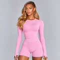 Sculpt Langarm-Oberteil – Pink
