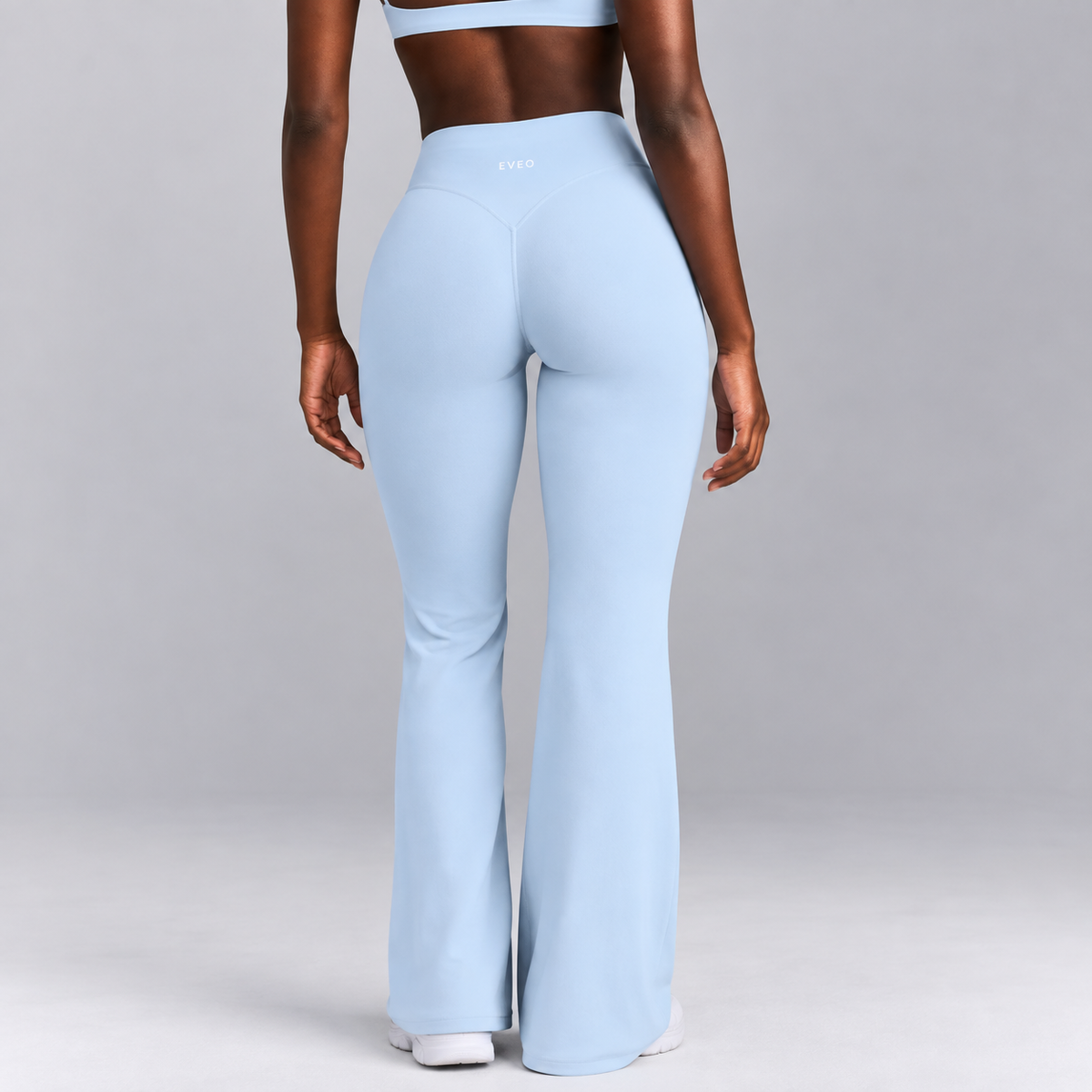 High-Waisted Flare Pants -Brown